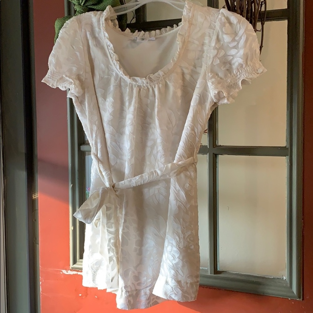 WhiteMaternity Dress Top/ Blouse